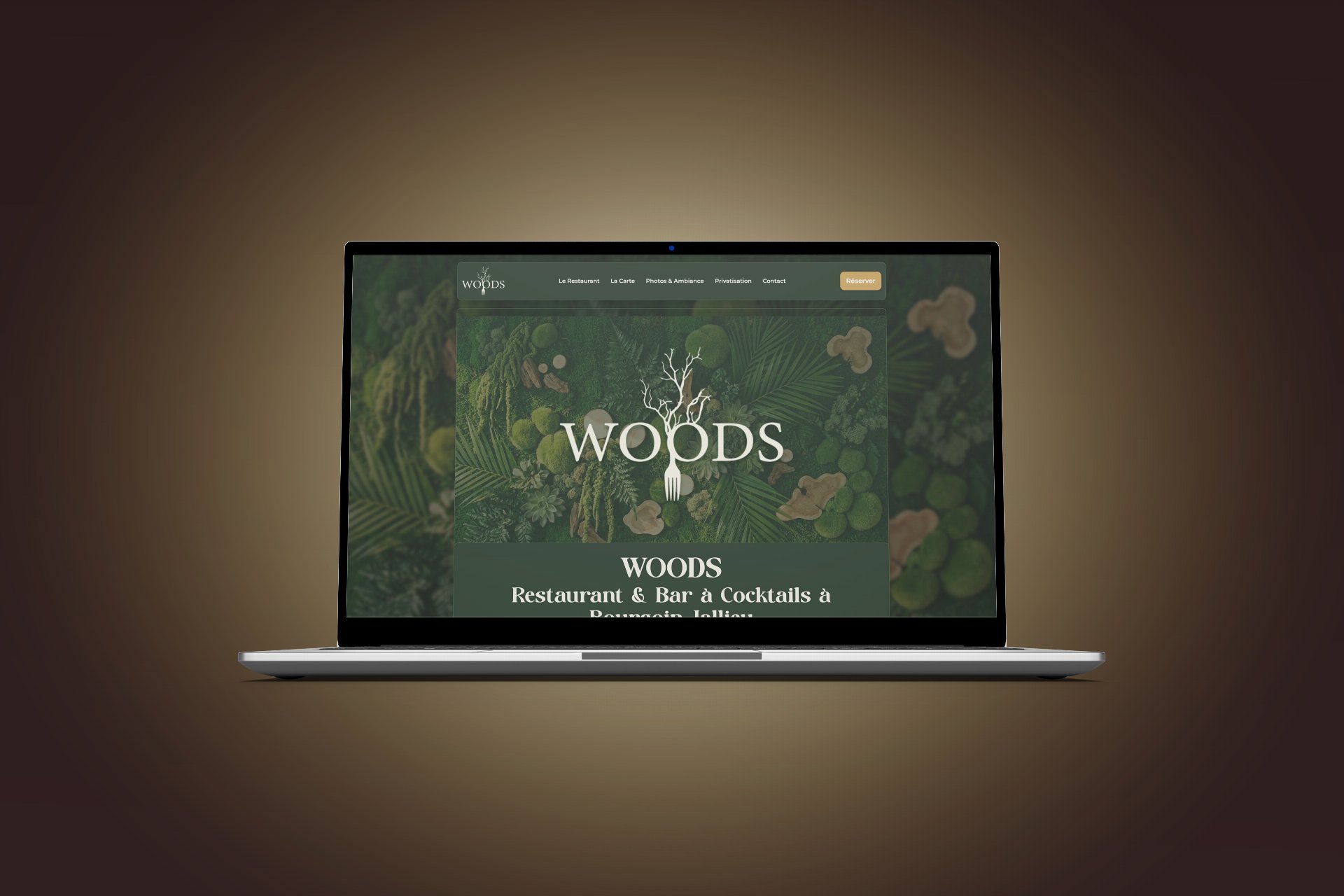 Woods Restaurant - Cr&eacute;ation de site internet